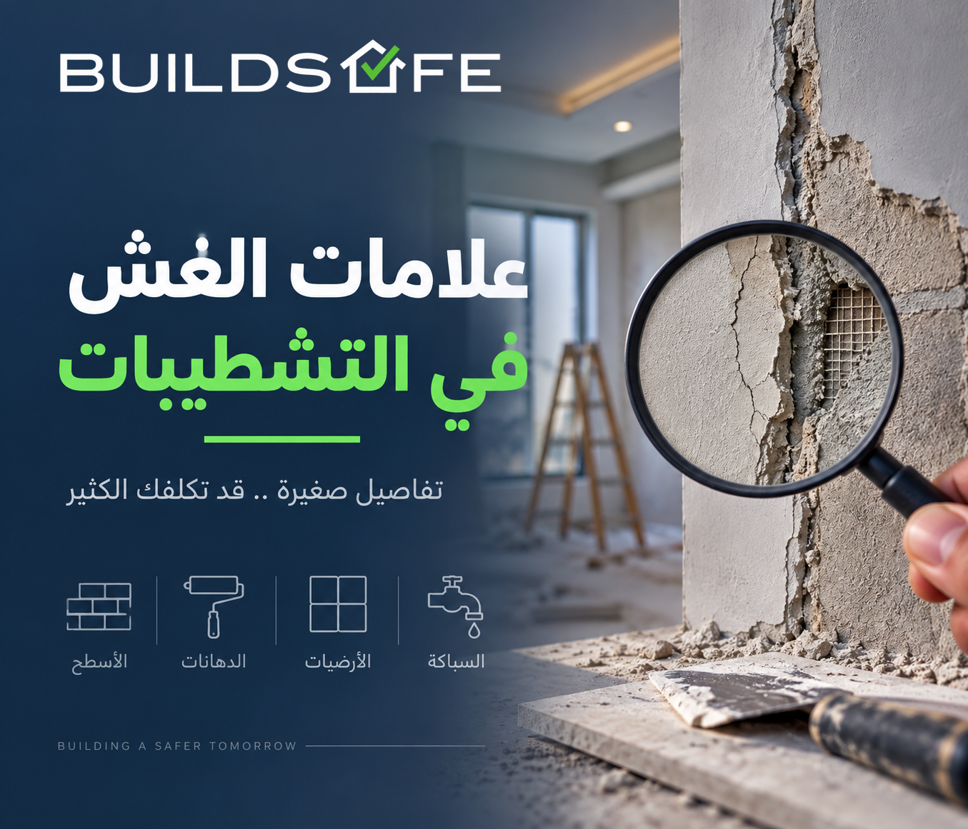 علامات الغش في التشطيبات